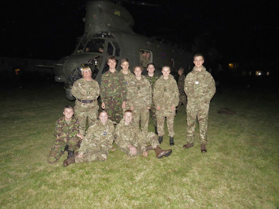 HCS Cadets and the Chinook